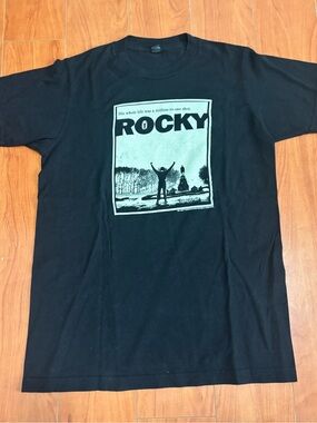 Vintage 2005 Rocky Balboa Graphic T-Shirt - Black - Size Small